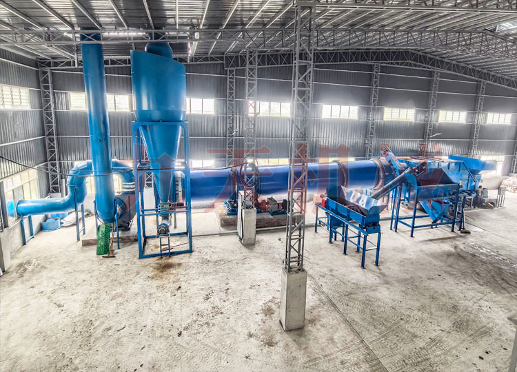 广东东莞酱油渣烘干生产线现场