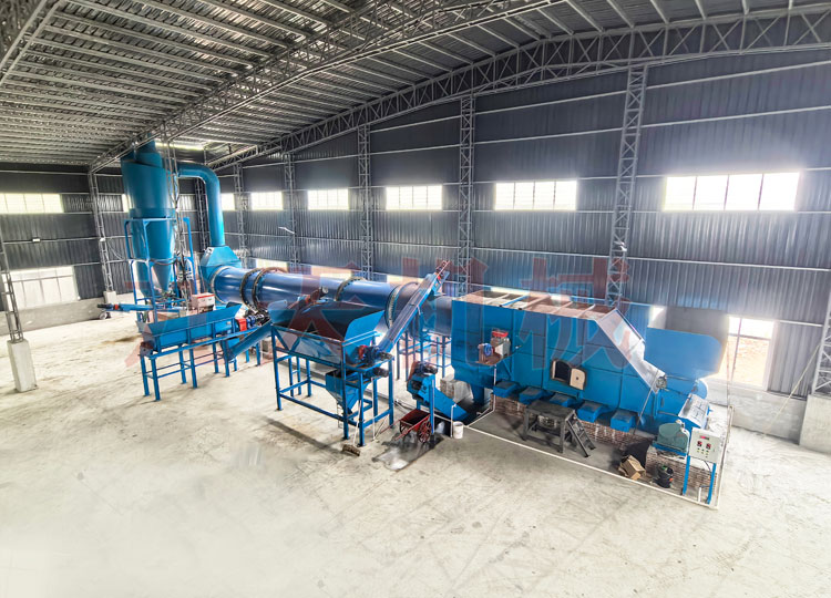 广东东莞啤酒糟烘干机生产线现场